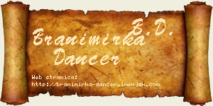Branimirka Dancer vizit kartica